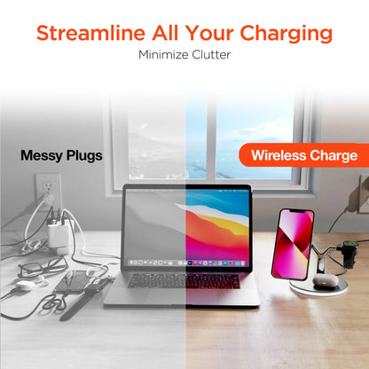 Hypergear Maxcharge 3-In-1 Magsafe Wireless Charging Stand for Phones (15515-HYP)